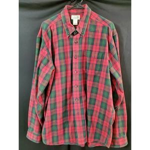 L.L. Bean Men's Plaid Flannel LS Button Down, XL